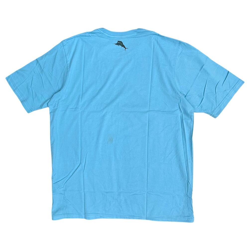 Tommy Bahama Men's T-Shirt Row With The Flow Tee in Sky Blue - Picture 2 of 3